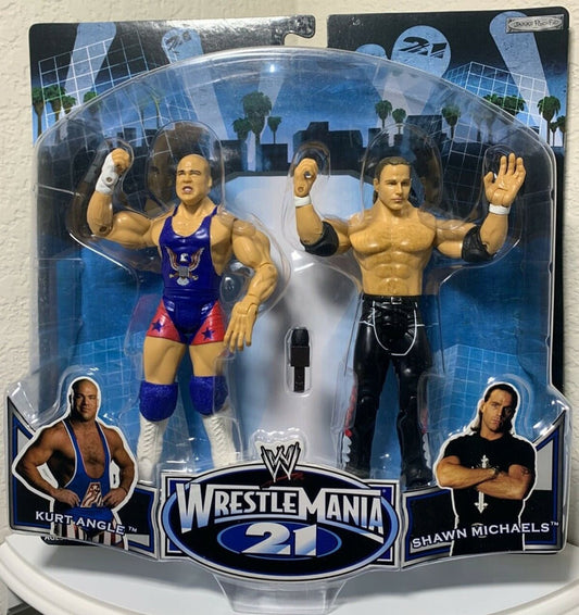 2005 WWE Jakks Pacific Ruthless Aggression WrestleMania 21 2-Pack Series 3: Kurt Angle & Shawn Michaels
