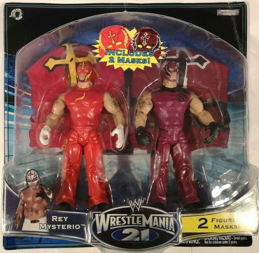 2005 WWE Jakks Pacific Ruthless Aggression UK Exclusive WrestleMania 21 2-Pack: Rey Mysterio