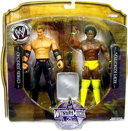 2009 WWE Jakks Pacific Ruthless Aggression WrestleMania 25th Anniversary 2-Packs Series 1: Chris Jericho & Kofi Kingston