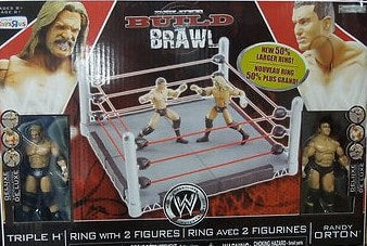 2008 WWE Jakks Pacific Deluxe Build 'N' Brawl Build 'N' Brawl Ring with 2 Figures [Exclusive]