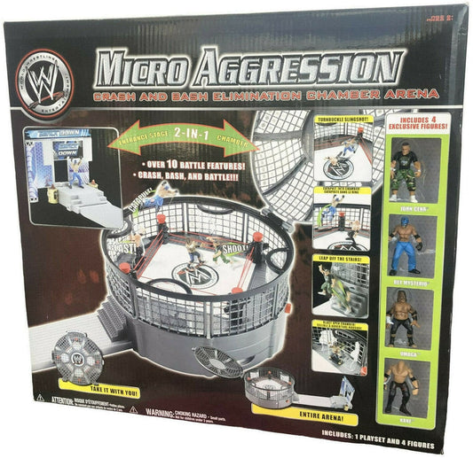 2008 WWE Jakks Pacific Micro Aggression Crash and Bash Elimination Chamber Arena