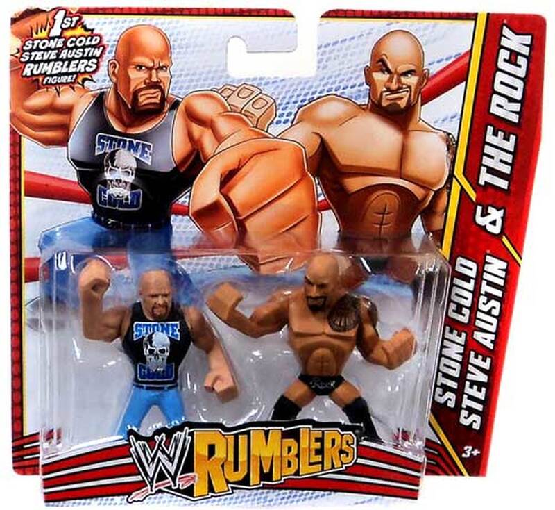 2013 WWE Mattel Rumblers Series 3 Stone Cold Steve Austin & The Rock ...