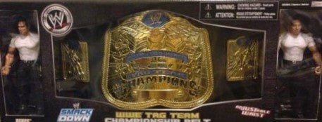 2007 WWE Jakks Pacific WWE Tag Team Championship Belt [With Deuce & Domino]