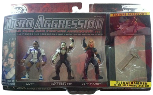 2009 WWE Jakks Pacific Micro Aggression Series 13 MVP, Undertaker & Je ...