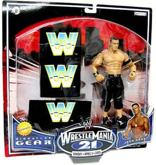 2005 WWE Jakks Pacific Ruthless Aggression WrestleMania 21 Signature Gear Series 1 John Cena