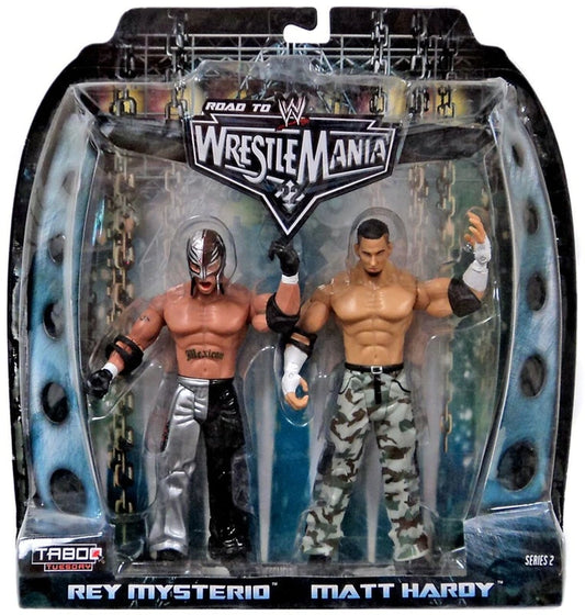 2006 WWE Jakks Pacific Ruthless Aggression Road to WrestleMania 22 2-Packs Series 2: Rey Mysterio & Matt Hardy