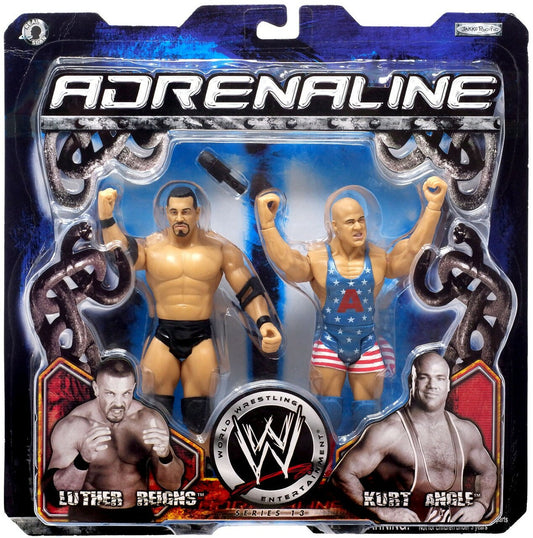 2005 WWE Jakks Pacific Adrenaline Series 13 Luther Reigns & Kurt Angle