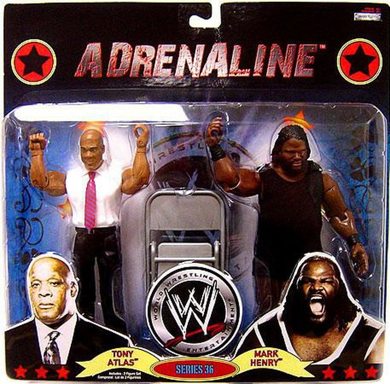 2009 WWE Jakks Pacific Adrenaline Series 36 Tony Atlas & Mark Henry