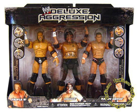 2008 WWE Jakks Pacific Deluxe Aggression Multipacks Series 5 Triple H, Umaga & Randy Orton [Exclusive]