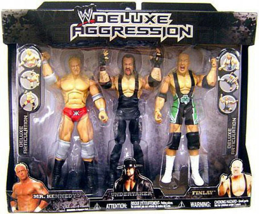 2008 WWE Jakks Pacific Deluxe Aggression Multipacks Series 4 Mr. Kennedy, Undertaker & Finlay [Exclusive]
