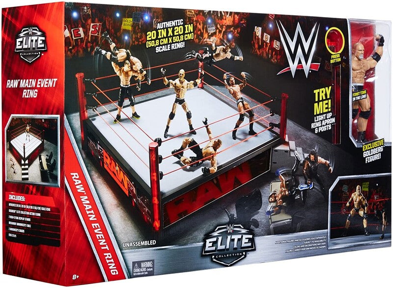 2017 WWE Mattel Elite Collection Raw Main Event Ring – Wrestling