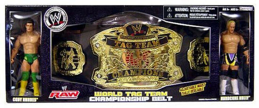 2008 WWE Jakks Pacific World Tag Team Championship Belt [With Cody Rhodes & Hardcore Holly]