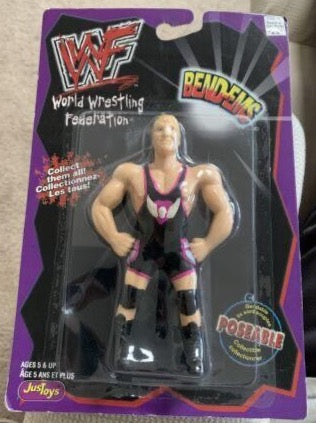 1998 WWF Just Toys Bend-Ems Canadian Series 7 Owen Hart 