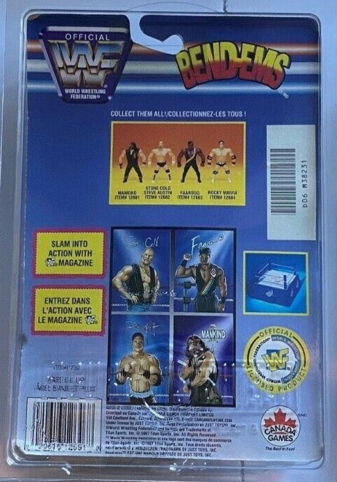 1998 WWF Just Toys Bend-Ems Canadian Series 5 Stone Cold Steve Austin