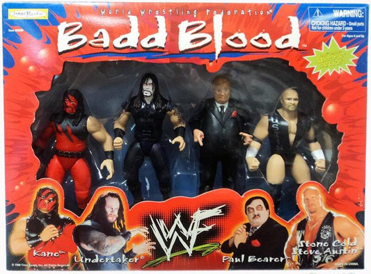 1998 WWF Jakks Pacific Badd Blood Box Set: Kane, Undertaker, Paul Bearer & Stone Cold Steve Austin [Exclusive]