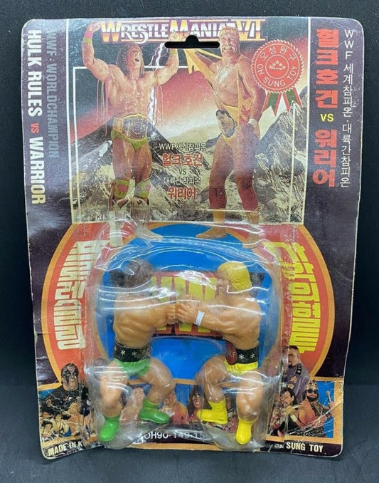 Sung Toy WWF Korean Bootleg/Knockoff Hulk Rules vs. Warrior Pencil Huggers