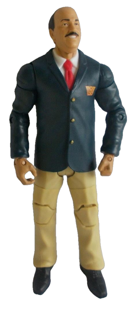 2015 WWE Mattel Basic Then, Now, Forever Mean Gene Okerlund [Build-A-Figure]