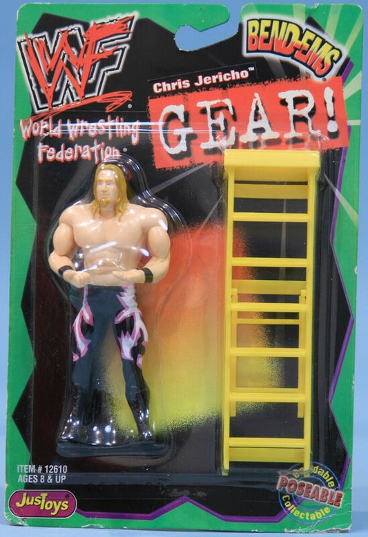 2000 WWF Just Toys Bend-Ems Gear! Chris Jericho