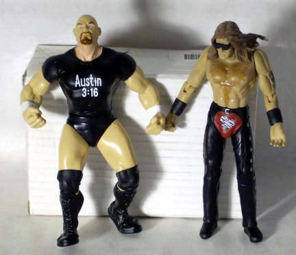 1998 WWF Jakks Pacific Ripped & Ruthless "Fantasy Warfare": Stone Cold Steve Austin vs. Shawn Michaels [Exclusive]