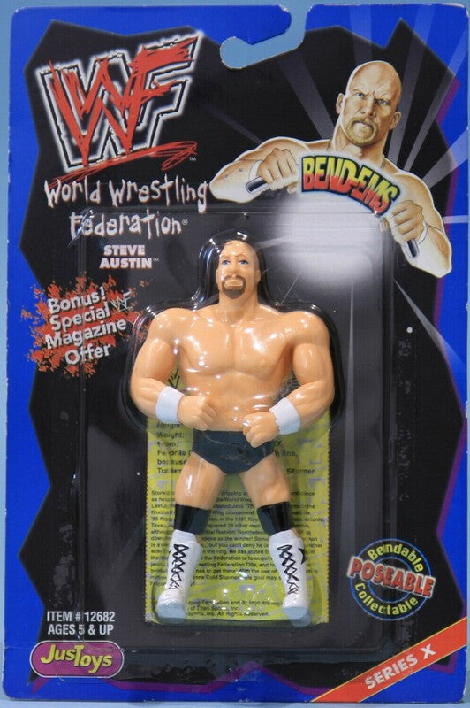 1998 WWF Just Toys Bend-Ems Series 10 Steve Austin