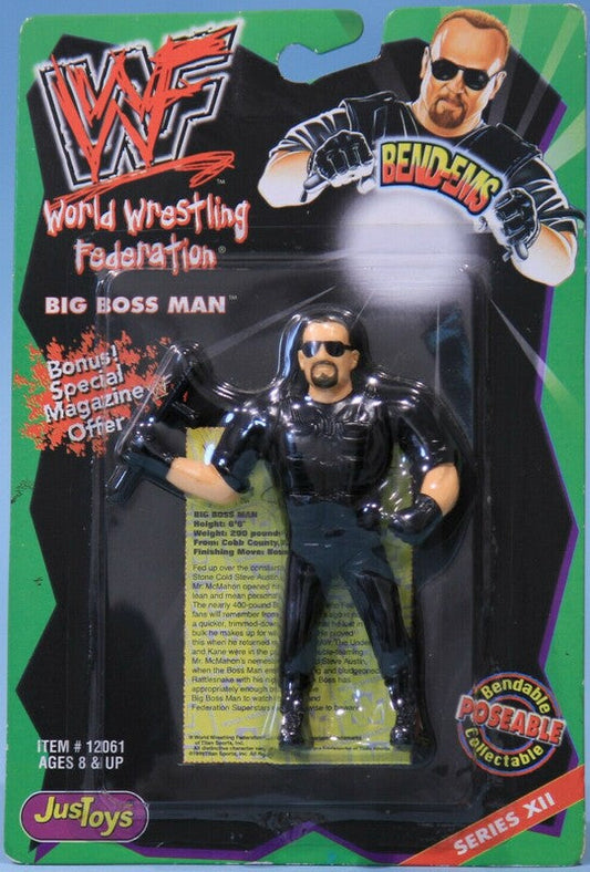 1999 WWF Just Toys Bend-Ems Series 12 Big Boss Man