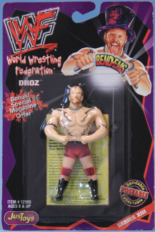 2000 WWF Just Toys Bend-Ems Series 13 Droz
