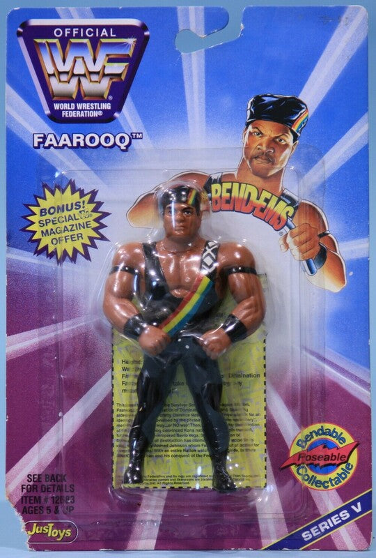 1997 WWF Just Toys Bend-Ems Series 5 Faarooq