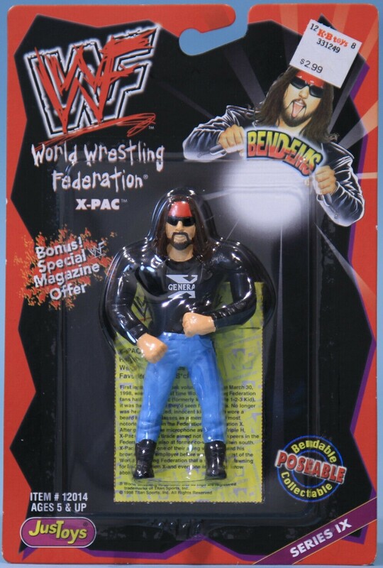 1998 WWF Just Toys Bend-Ems Series 9 X-Pac