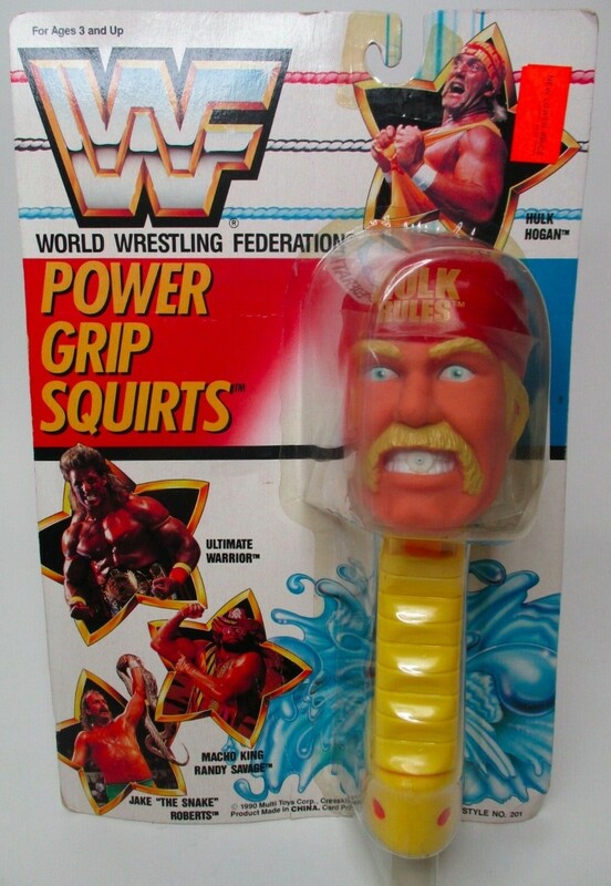 1990 WWF Multi Toys Power Squirt Grips Hulk Hogan