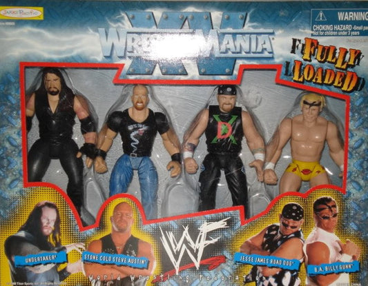 1999 WWF Jakks Pacific Fully Loaded Box Set: Undertaker, Stone Cold Steve Austin, Jesse James Road Dog & B.A. Billy Gunn [Exclusive]